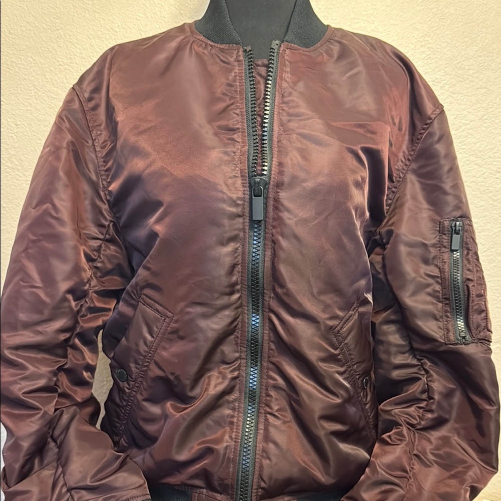 H&M Maroon Bomber Jacket